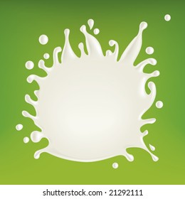 Milk splash. Global colors. CMYK. Separate shapes. Easy color changes.