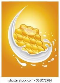 milk splash with honey