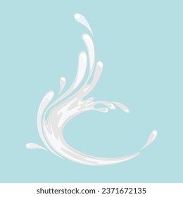 
Milk splash icon dynamic flow sketch