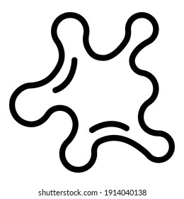 Milk splash icon. Outline milk splash vector icon for web design isolated on white background