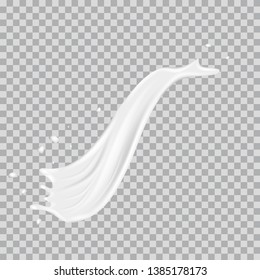 milk splash isolated on transparent background, vector illustration