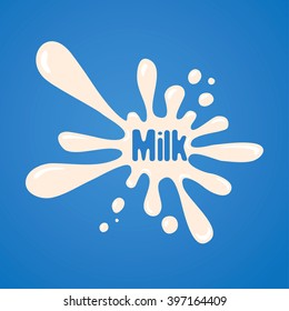 milk splash label vector design