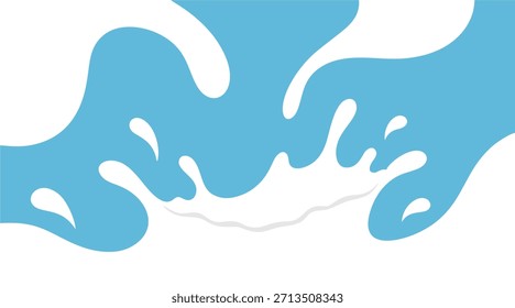 Vetor de arte da linha de splash de leite. Ilustração de líquido leiteiro