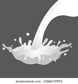 Milk Splash Liquid Simple Illustration Icon Art Design Vector