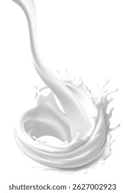 Lixo de leite. Produtos láteos naturais. objeto vetorial