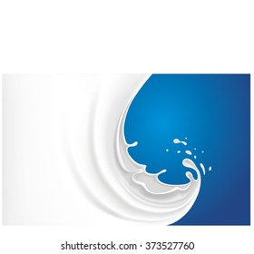 milk splash on blue background