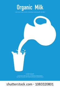 Milk splash poster. Vector illustration EPS10.