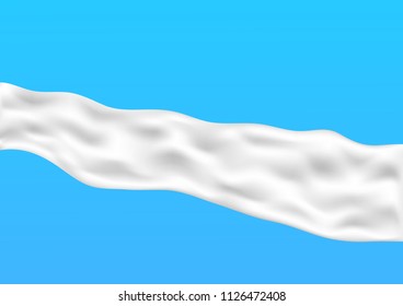 Milk splash and pouring. Liquid milk drop flows like waves. Natural dairy healthy products. Yogurt or cream. Isolated on blue background. Vector illustration.