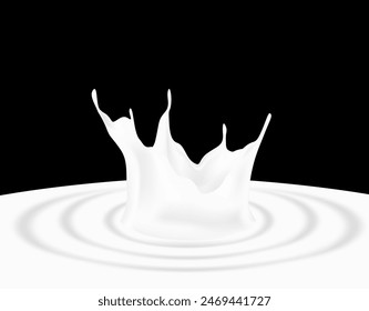Milk splash and pouring vector background.
