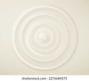 Milk splash ripple waves. Circles waves on white background.