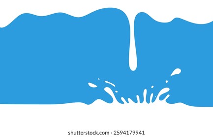 Milk splash seamless pattern isolated on blue background. milky dripping background. additional elements of milk design