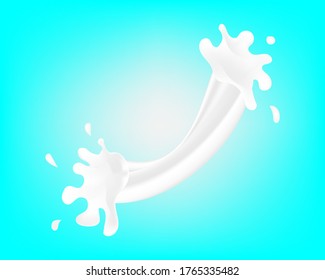 Milk splash seamless pattern. Vector milk design