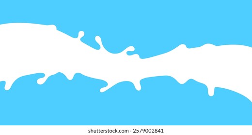 milk splash, milk simple shape for banner background, milk waves, milk splashes for advertising dairy products