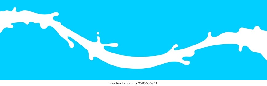 milk splash, milk simple shape for banner background, milk waves, milk splashes for advertising dairy products