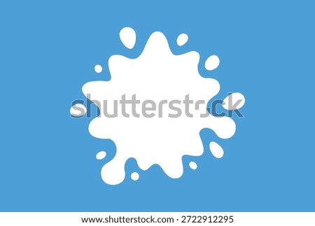 milk splash, splatter, liquid, drop, blob, burst. vector illustration.	
