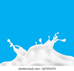 Milk splash vector background