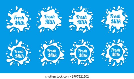 Milk splash vector, vector eps. 10