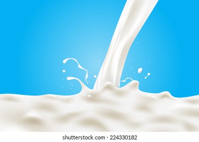 Milk splash. Vector eps 10