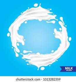 Milk splash vector illustration
