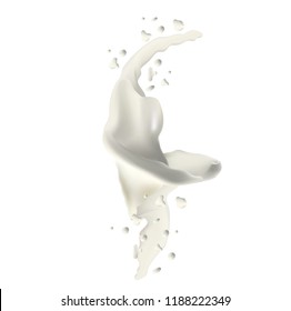 Milk splash vector illustration