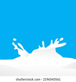 Milk splash vector illustration, vector 