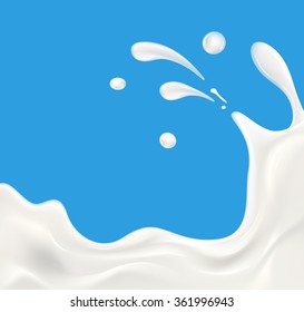 Milk splash vector illustration