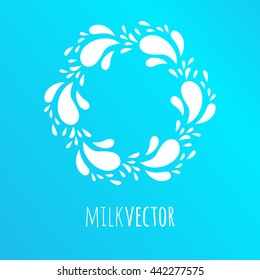 milk splash vector illustration