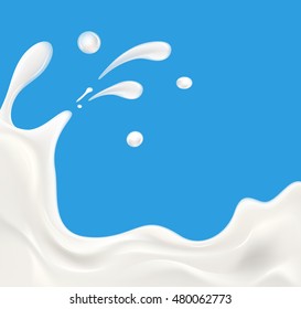 Milk splash vector illustration