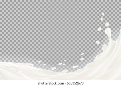 Milk splash vector illustration