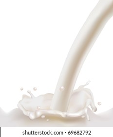 Milk splash. Vector illustration.