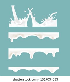 milk splash vector illustration drop