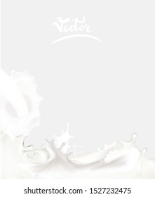 milk splash vector illustration drop
