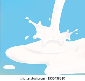 milk splash vector illustration drop
