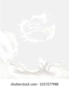 milk splash vector illustration isolated