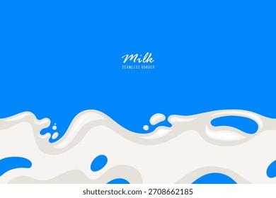 Anuncio inconsútil del Vector de chapoteo de la leche