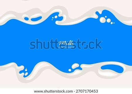 Milk splash vector seamless banner