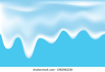 Milk splash. Yogurt texture. Dripping cream, liquid, ice cream. Flowing  glaze, white chocolate. Drip vector background  for dairy product.