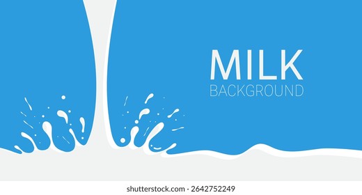 Ilustración vectorial de fondo de salpicaduras de leche