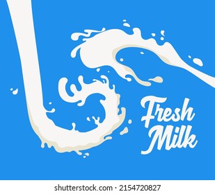 Milk Splashes Background. White Yogurt blot. Vector