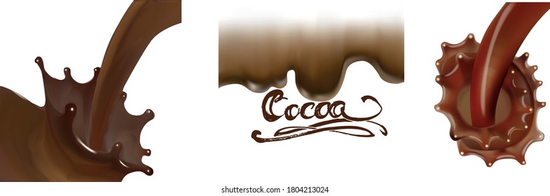  milk splashes isolated illustration 3D rendering vector