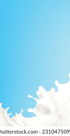  milk splashes isolated illustration vector
