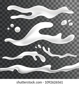 milk splashes set.  