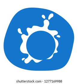 Milk splash.Flat vector.Isolated on a white background.Website banner concept.Icon for the site.