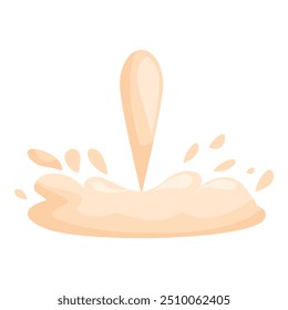 Milk is splashing after a drop falling, making a crown shape