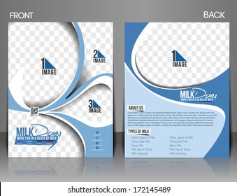 Milk Store Front & Back Flyer Template.