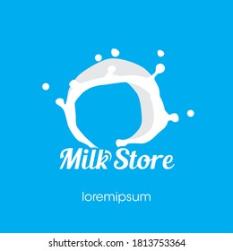 Milk Store logo or symbol template design