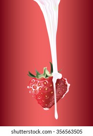 milk strawberry