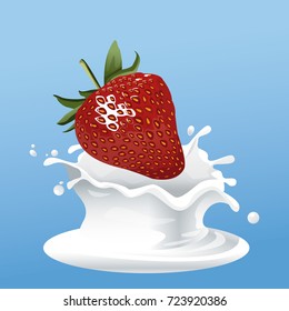 Milk and strawberry flyer