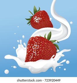 Milk and strawberry flyer