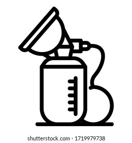 Milk suction pump icon. Outline milk suction pump vector icon for web design isolated on white background